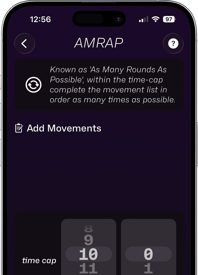 Build custom AMRAP workouts